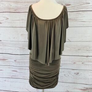 Forever 21 army green wide off shoulder flowing